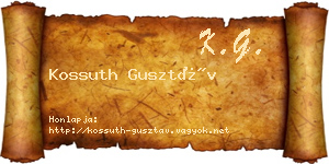 Kossuth Gusztáv névjegykártya